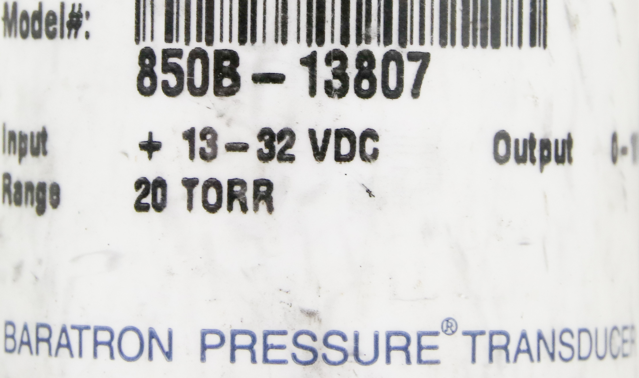 T70 MKS BARATRON, PRESSURE TRANSDUCER, 20 TORR 850B-13807 | eBay